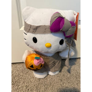 NEW Hello Kitty Halloween Side Stepper Musical Mummy "Harpsi" with Pumpkin